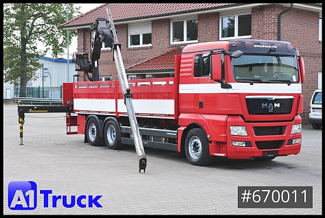 Lastkraftwagen > 7.5 - Pritsche - MAN TGX 26.400, Hiab Kran, Lenk-Liftachse, - Pritsche - 1