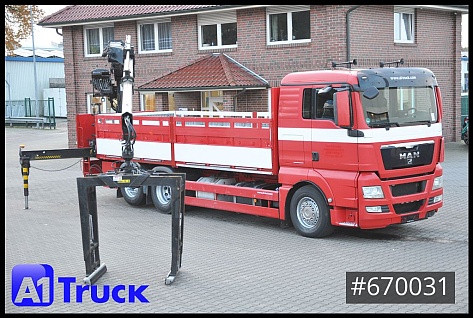 Lastkraftwagen > 7.5 - Pritsche - MAN TGX 26.400 XL Hiab 166K, Lift-Lenkachse - Pritsche - 1